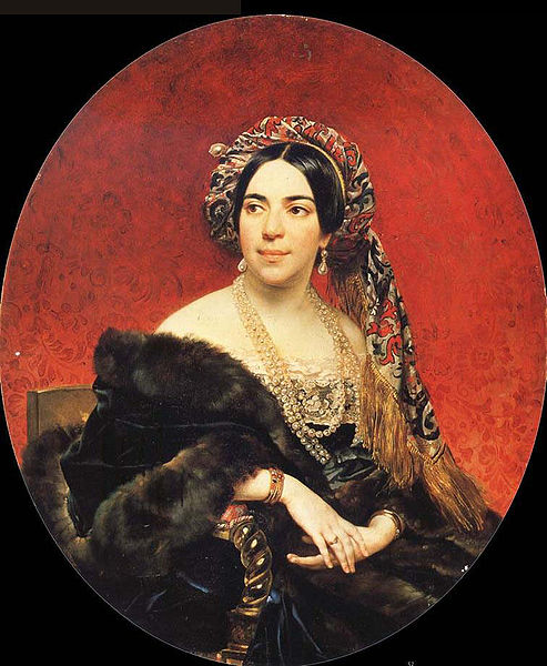 Portrait of princess Mariya Volkonskaya